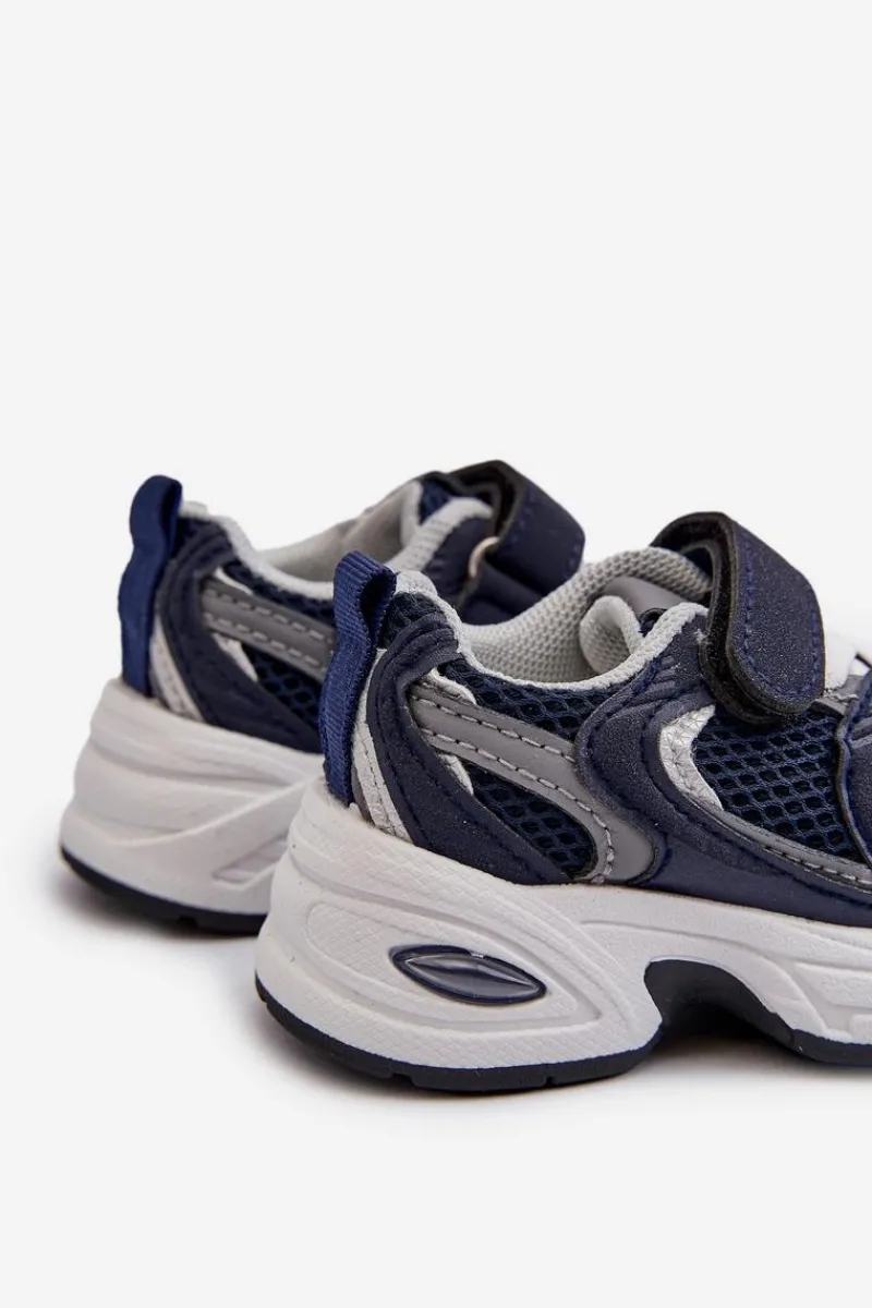 Clearance Boto Dziecięce Buty Sportowe Sneakersy Na Rzep Granatowe Rulagia Niebieski