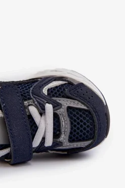 Clearance Boto Dziecięce Buty Sportowe Sneakersy Na Rzep Granatowe Rulagia Niebieski