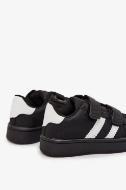 Online Dziecięce Buty Sportowe Sneakersy Z Eko Skóry Czarne Renel Dzieci Chłopięce|Dziewczęce