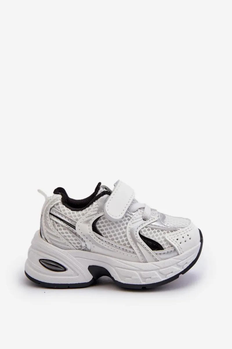 Chłopięce|Dziewczęce>Boto Dziecięce Buty Sportowe Sneakersy Na Rzep Biało-Czarne Ephona