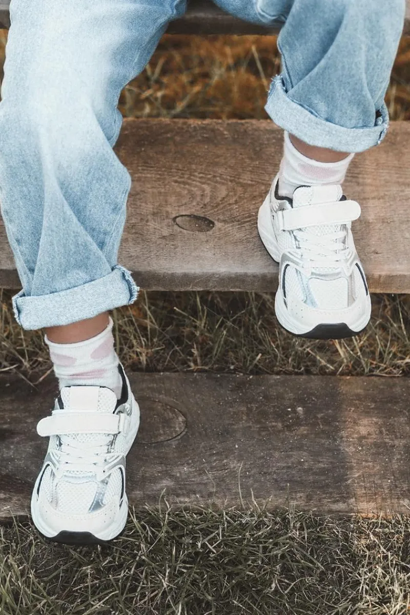 Chłopięce|Dziewczęce>Boto Dziecięce Buty Sportowe Sneakersy Na Rzep Biało-Czarne Ephona