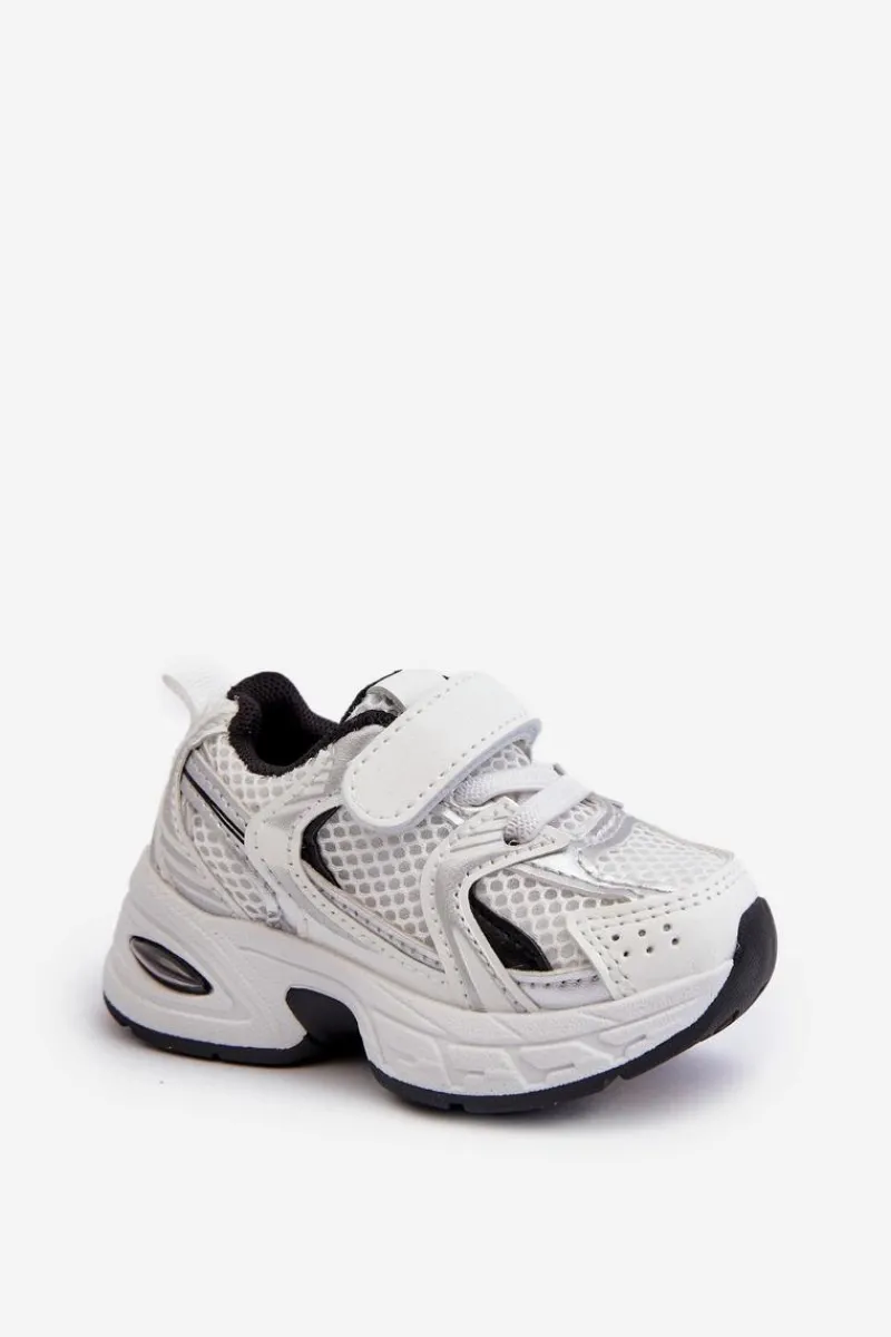 Chłopięce|Dziewczęce>Boto Dziecięce Buty Sportowe Sneakersy Na Rzep Biało-Czarne Ephona