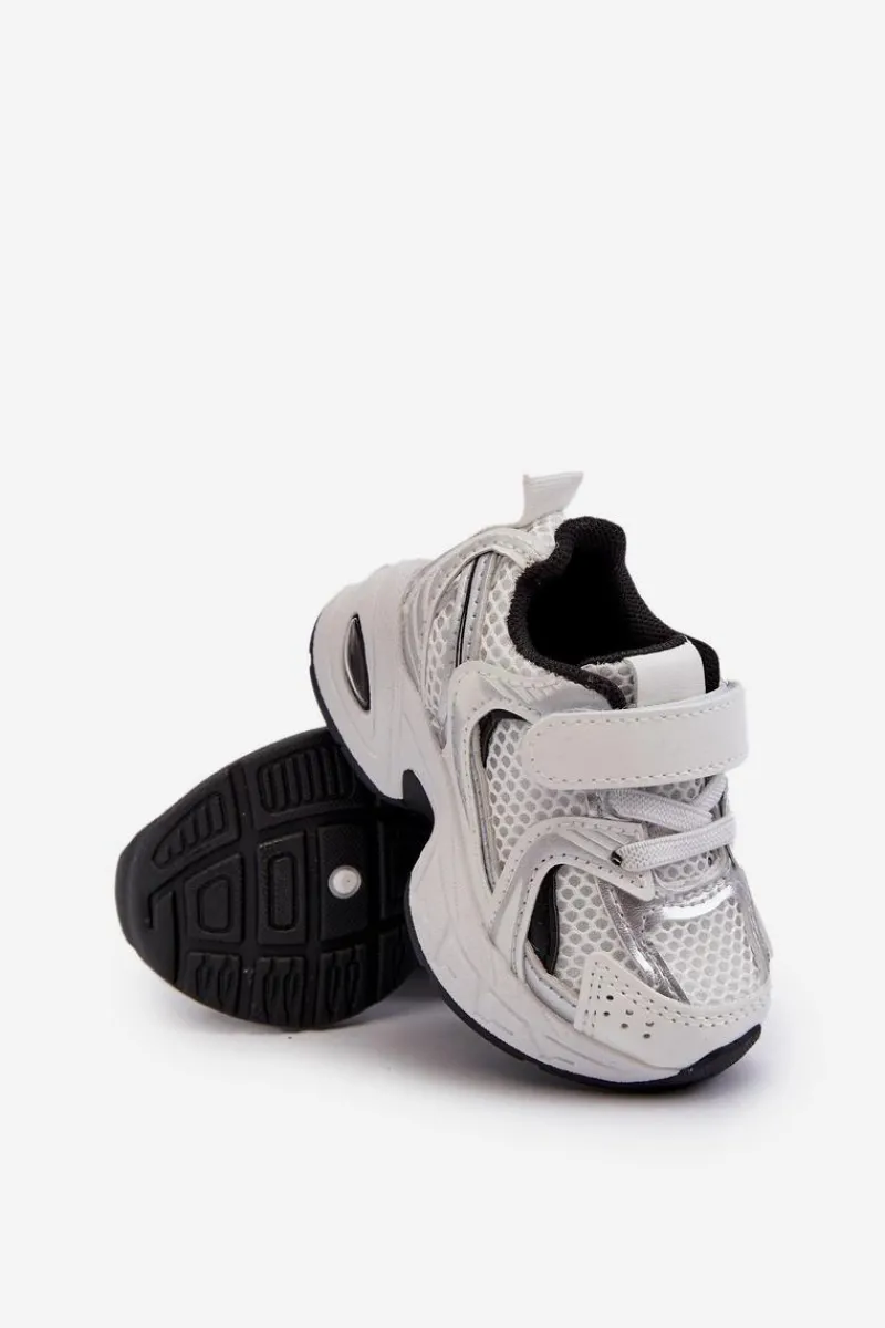 Chłopięce|Dziewczęce>Boto Dziecięce Buty Sportowe Sneakersy Na Rzep Biało-Czarne Ephona