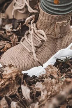 Clearance Dziecięce Buty Sportowe Wysoka Skarpeta Beżowe Nickie Dzieci Chłopięce|Dziewczęce