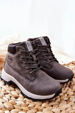 Online Dziecięce Buty Trekkingowe Big Star II374102 Szary Dzieci Chłopięce