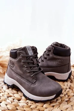 Online Dziecięce Buty Trekkingowe Big Star II374102 Szary Dzieci Chłopięce