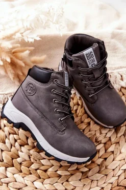 Online Dziecięce Buty Trekkingowe Big Star II374102 Szary Dzieci Chłopięce