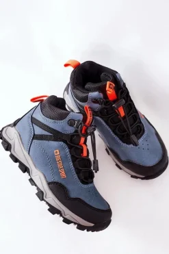 New Dziecięce Buty Trekkingowe Big Star GG374048 Granatowe Dzieci Chłopięce|Chłopięce