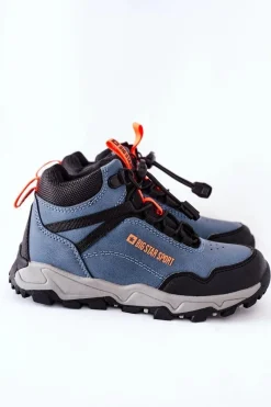 New Dziecięce Buty Trekkingowe Big Star GG374048 Granatowe Dzieci Chłopięce|Chłopięce