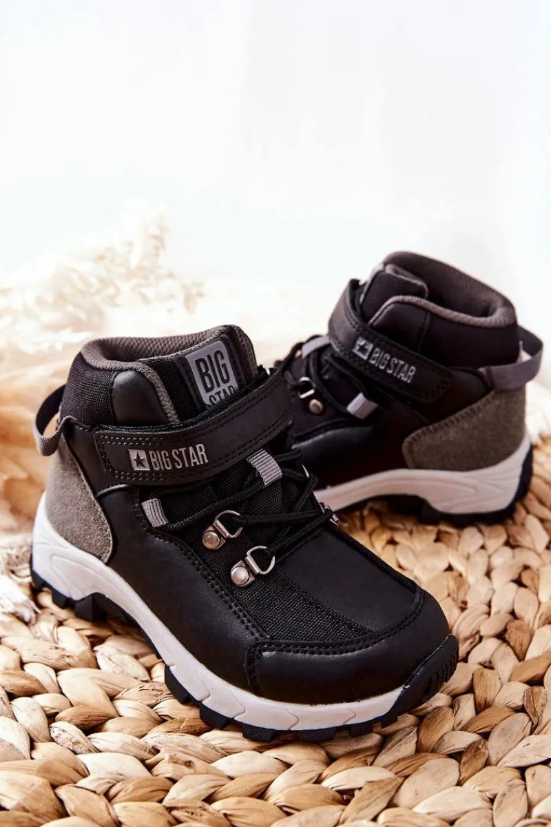 Chłopięce>Big Star Shoes Dziecięce Buty Trekkingowe Big Star II374100 Czarne