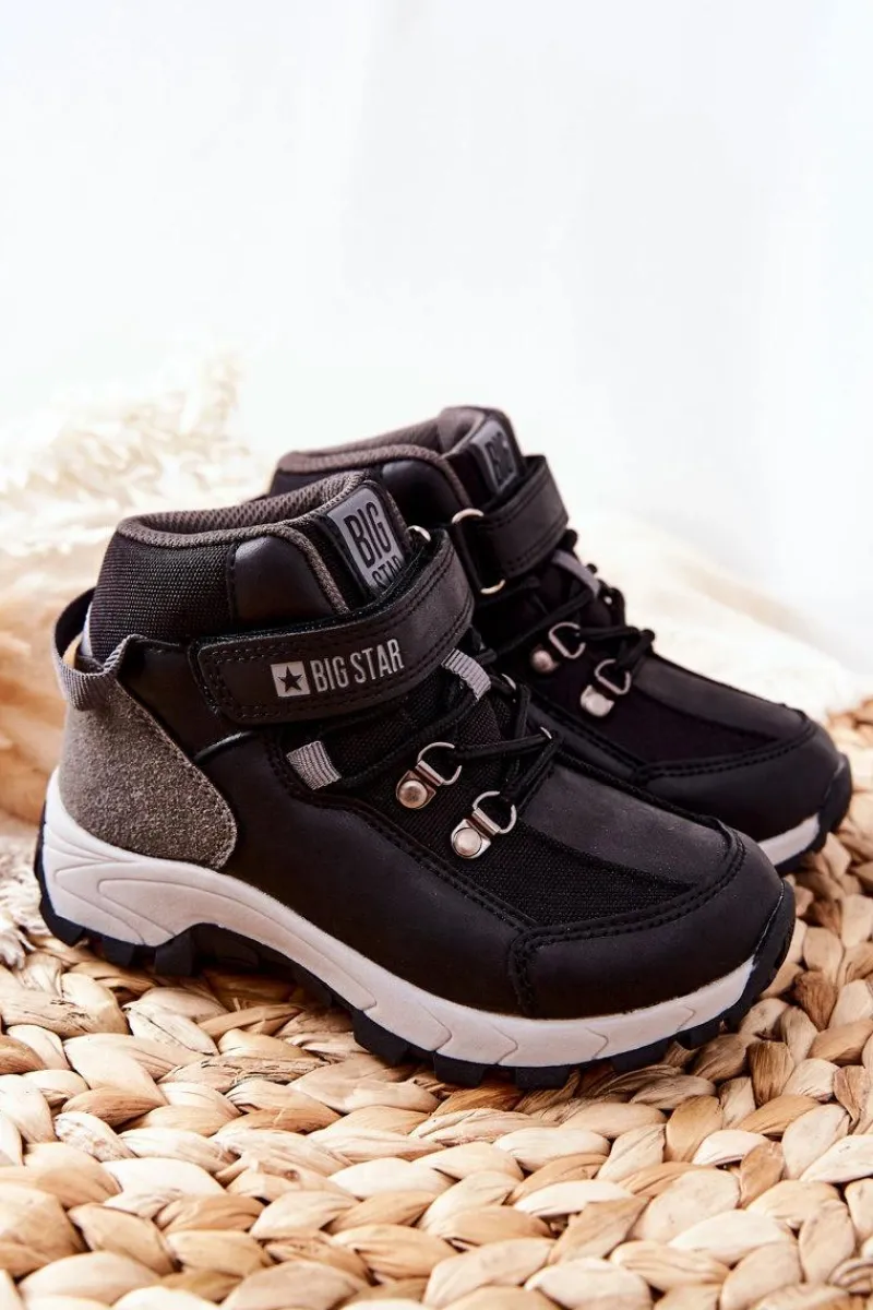 Chłopięce>Big Star Shoes Dziecięce Buty Trekkingowe Big Star II374100 Czarne