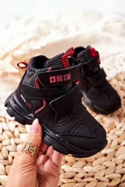 Discount Big Star Shoes Dziecięce Buty Trekkingowe Big Star II374097 Czarne