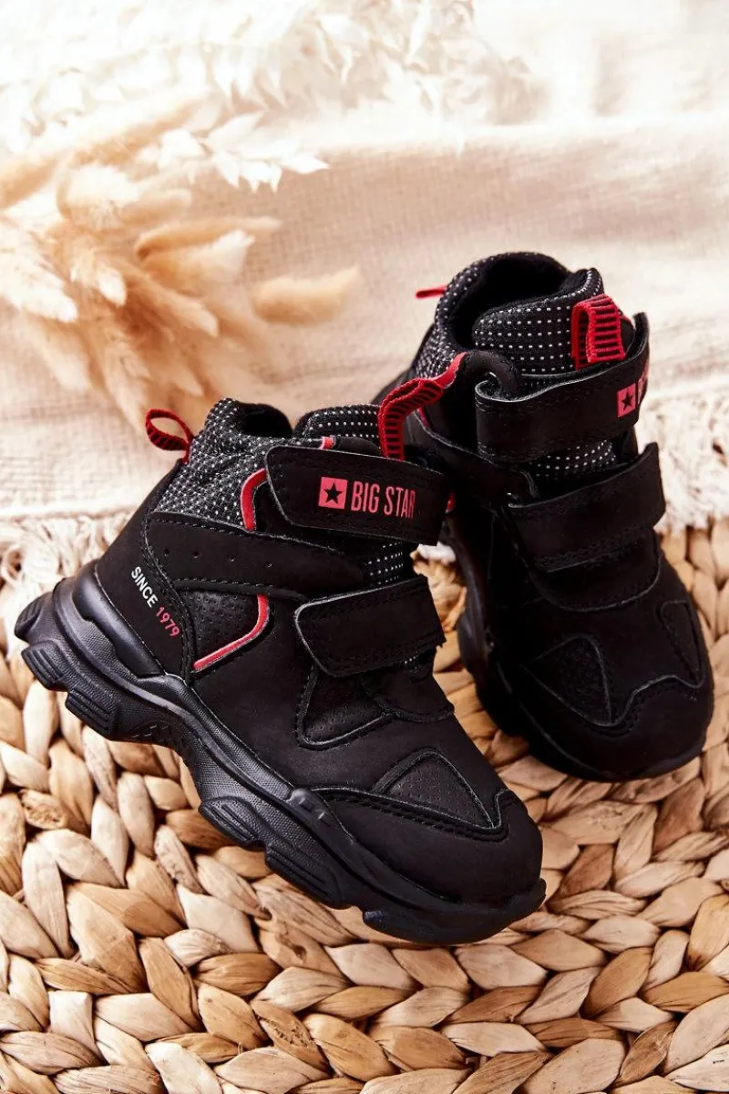 Discount Big Star Shoes Dziecięce Buty Trekkingowe Big Star II374097 Czarne