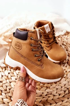 Clearance Big Star Shoes Dziecięce Buty Trekkingowe Big Star II374101 Camel