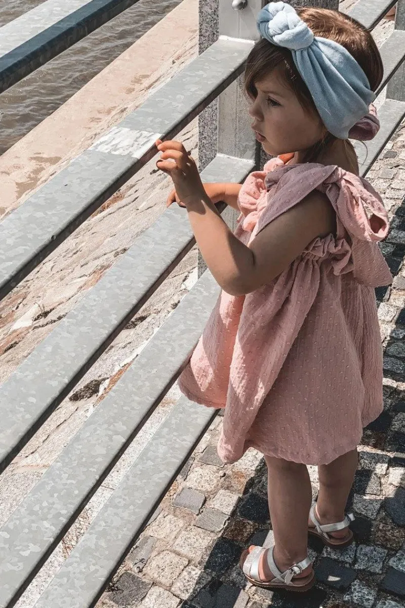 Boto Dziecięce Błyszczące Sandały Srebrne Natalie