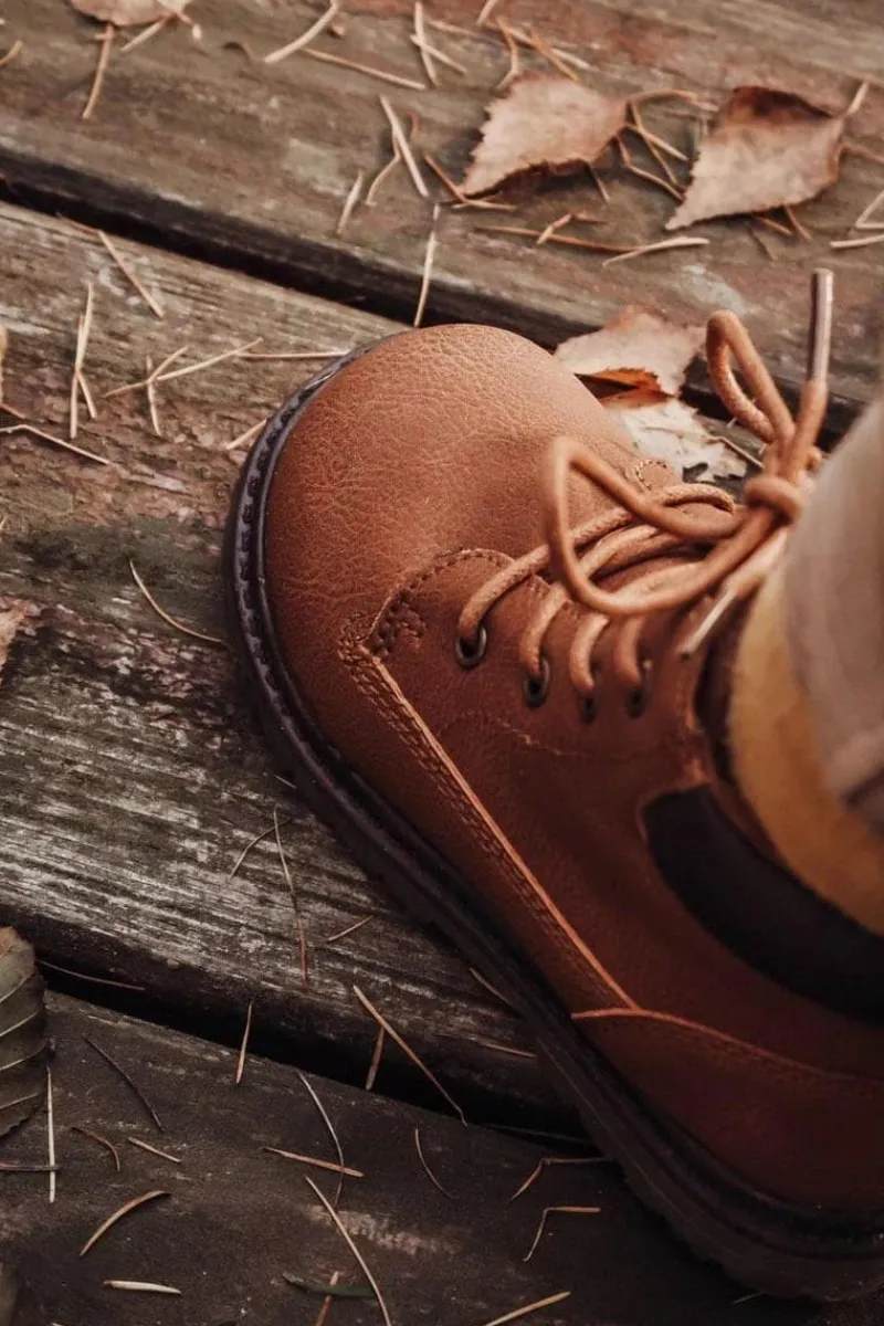 Online Boto Dziecięce chłopięce trapery botki brązowe Moa