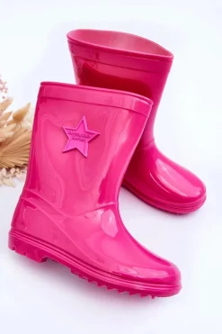 Clearance Boto Dziecięce Gumowe Kalosze Fuksja Malvi Różowy