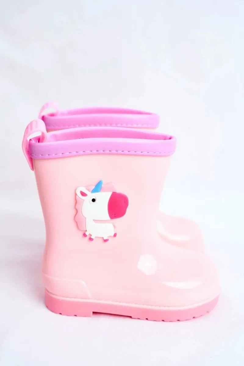 Dziecięce Gumowe Kalosze Różowe Jednorożec Dzieci Dziewczęce