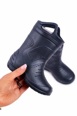 Hot Boto Dziecięce Kalosze Granatowe Wyjmowana Wkładka Stomilki