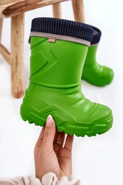 Best Dziecięce Kalosze Ocieplane 162X303 Zielone Dzieci Chłopięce|Dziewczęce