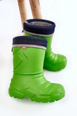 Best Dziecięce Kalosze Ocieplane 162X303 Zielone Dzieci Chłopięce|Dziewczęce