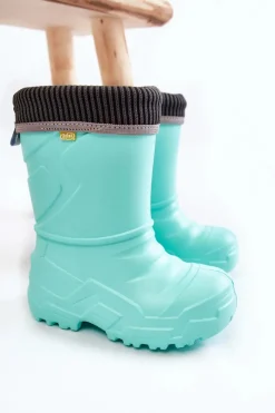 BEFADO Dziecięce Kalosze Ocieplane 162X305 Miętowe