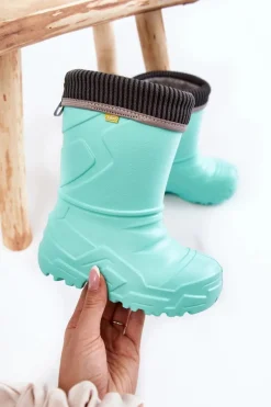 BEFADO Dziecięce Kalosze Ocieplane 162X305 Miętowe