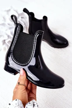 Boto Dziecięce Kalosze Sztyblety Czarne Lily