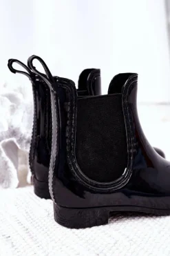 Boto Dziecięce Kalosze Sztyblety Czarne Lily