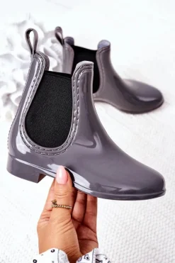 Dziewczęce>Boto Dziecięce Kalosze Sztyblety Szare Lily