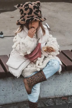 Best Boto Dziecięce Kalosze W Panterkę Brązowe Nanny