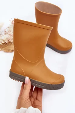 Outlet Dziecięce Kalosze Wave Gokids 979 Pomarańczowe Dzieci Chłopięce|Dziewczęce