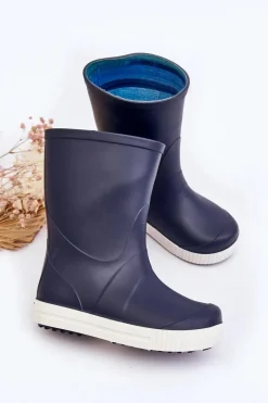 Chłopięce|Dziewczęce></noscript>Boto Dziecięce Kalosze Wave Gokids 979 Granatowe Niebieski