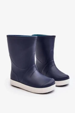 Chłopięce|Dziewczęce></noscript>Boto Dziecięce Kalosze Wave Gokids 979 Granatowe Niebieski