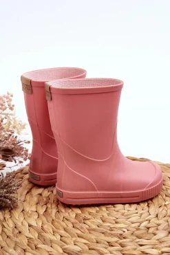 New Dziecięce Kalosze Wave Gokids 979 Różowe Dzieci Chłopięce|Dziewczęce