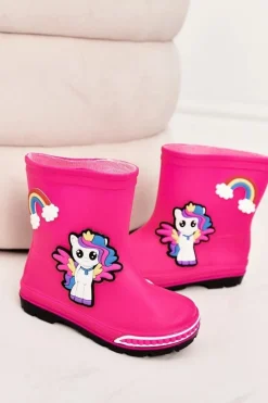 Best Boto Dziecięce Kalosze Z Kucykiem Fuksja