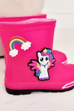 Best Boto Dziecięce Kalosze Z Kucykiem Fuksja