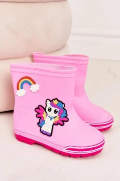 Online Dziecięce Kalosze Z Kucykiem Różowe Dzieci Dziewczęce