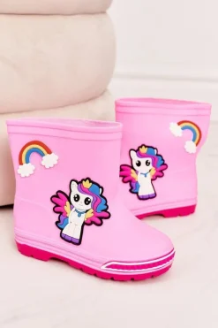 Online Dziecięce Kalosze Z Kucykiem Różowe Dzieci Dziewczęce