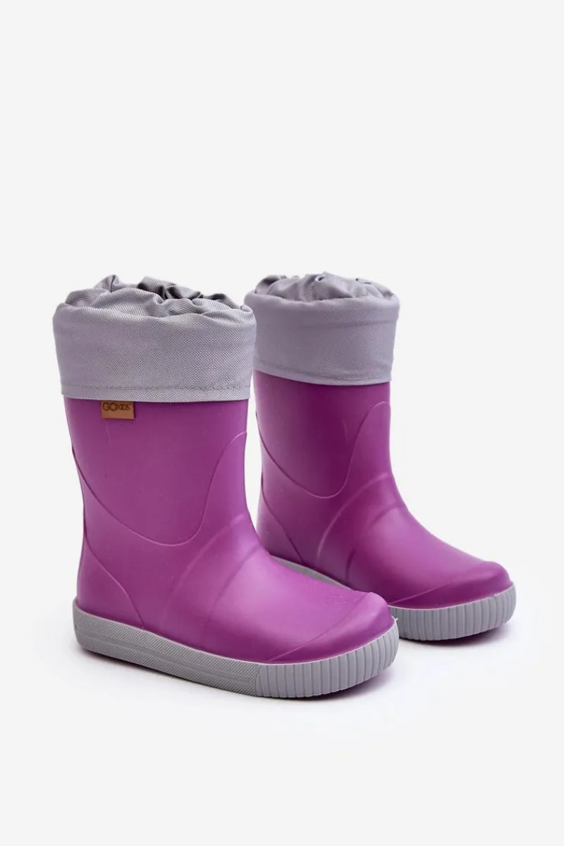 Chłopięce|Dziewczęce>Boto Dziecięce Kalosze Z Ocieplaczem Snow Wave Gokids 981 Fioletowe Fioletowy