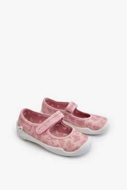 Dziewczęce|Balerinki Dziecięce></noscript>BEFADO Dziecięce Kapcie Baleriny Motylki 114X526 Różowe