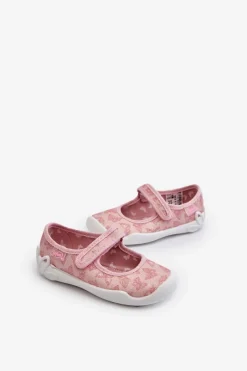 Dziewczęce|Balerinki Dziecięce></noscript>BEFADO Dziecięce Kapcie Baleriny Motylki 114X526 Różowe