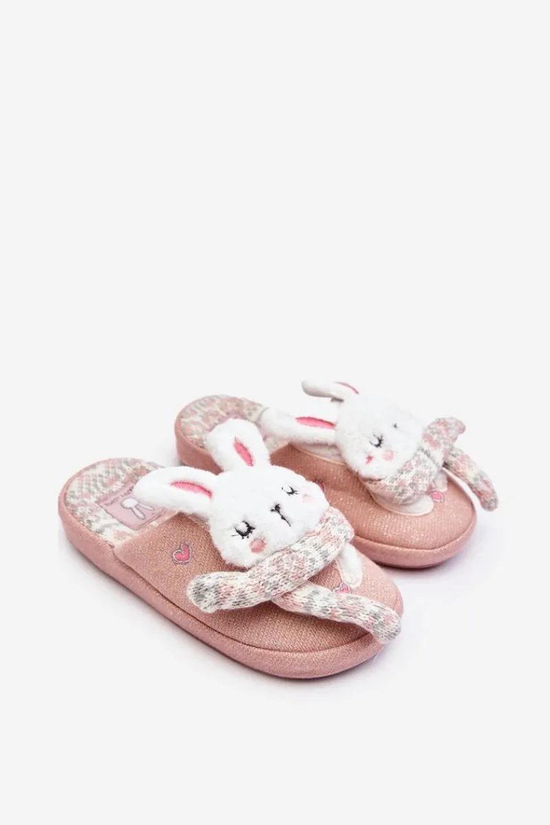 Online Boto Dziecięce Kapcie Na Grubej Podeszwie Króliczki Różowe Dasca