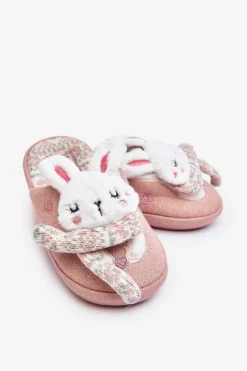 Online Boto Dziecięce Kapcie Na Grubej Podeszwie Króliczki Różowe Dasca