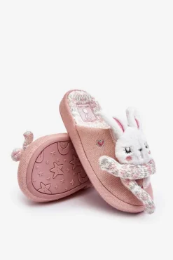Online Boto Dziecięce Kapcie Na Grubej Podeszwie Króliczki Różowe Dasca