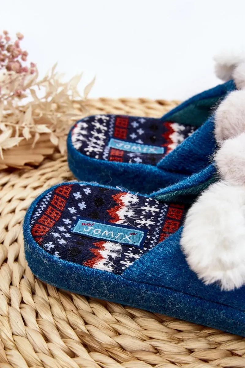 Dziewczęce|Back To School>Boto Dziecięce Kapcie Na Grubej Podeszwie z Misiem e Dasca Niebieski