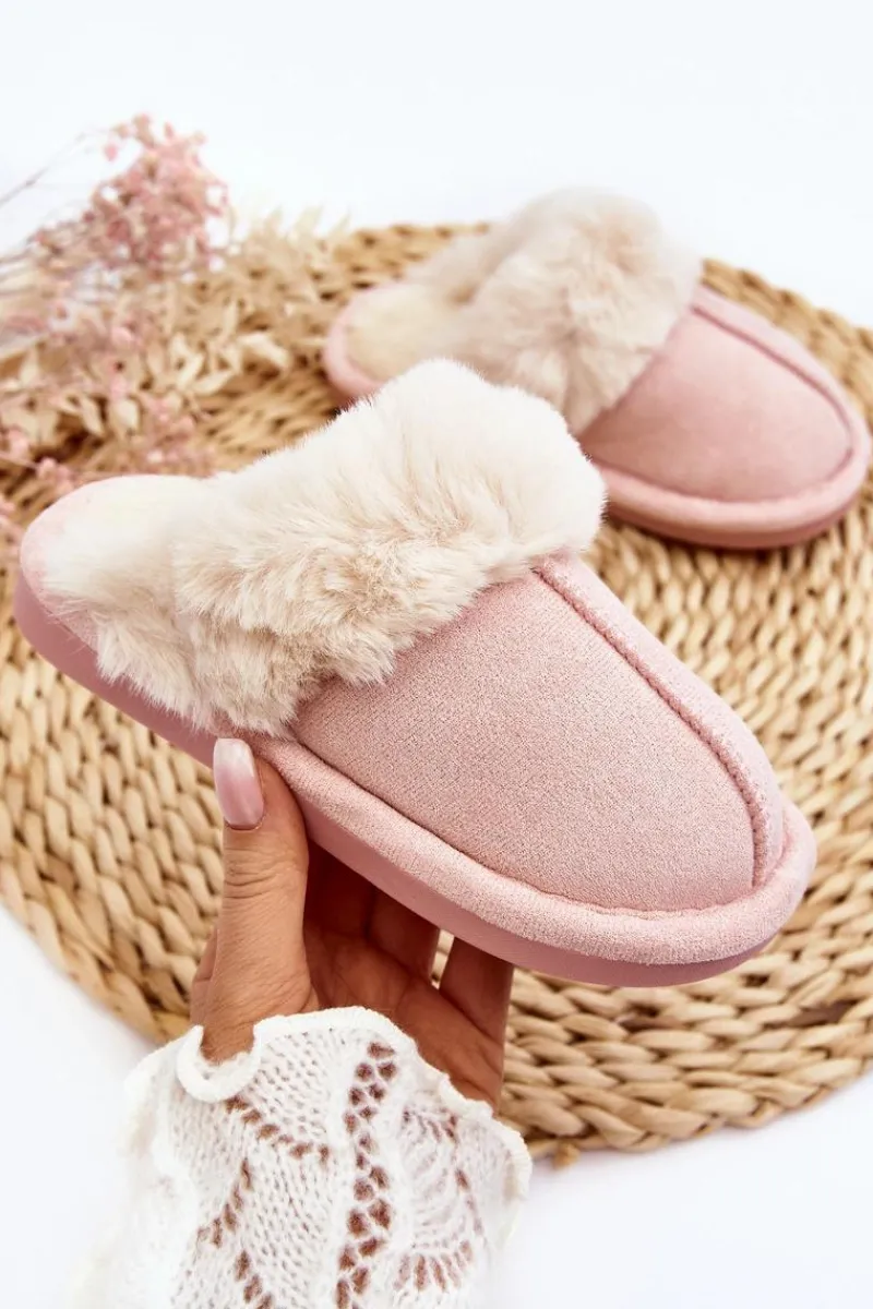 Hot Dziecięce Kapcie Z Futerkiem Różowe Befana Dzieci Dziewczęce