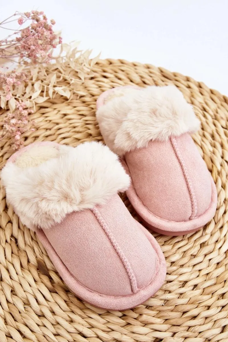 Hot Dziecięce Kapcie Z Futerkiem Różowe Befana Dzieci Dziewczęce