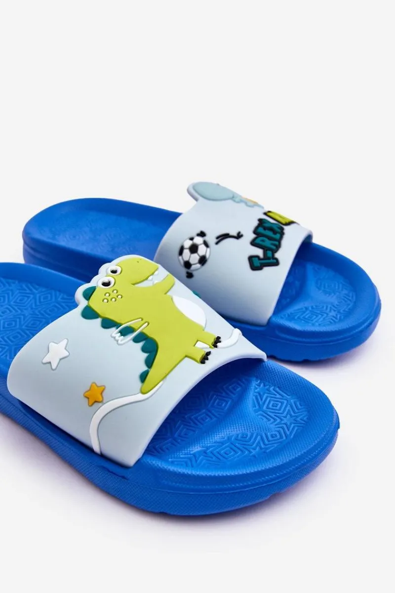Dziewczęce|Chłopięce>Boto Dziecięce Klapki Dinozaur T-Rex Ciemnoniebieskie Bernis