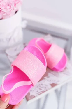 Discount Boto Dziecięce Klapki Dziewczęce Brokat Różowe Rimia